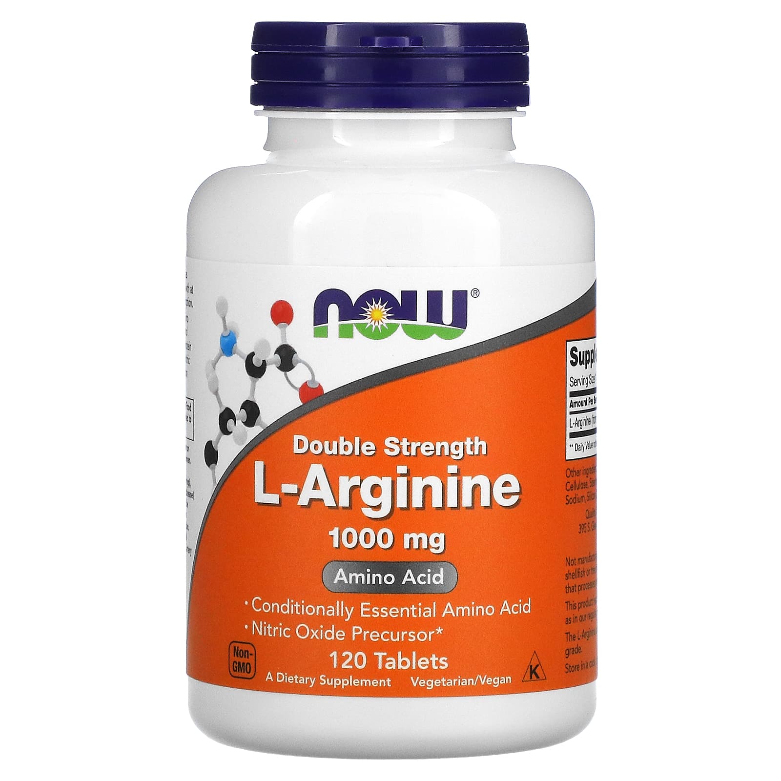 NOW Foods L-Arginine 1000 mg – 120 comprimés