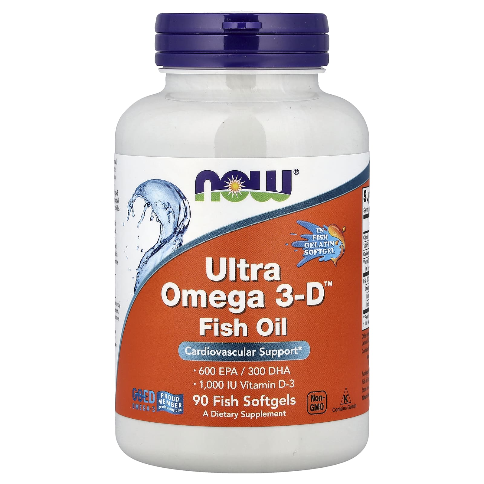 NOW Foods Ultra Oméga-3 – 500 mg EPA / 250 mg DHA – 90 Capsules à Enveloppe Molle
