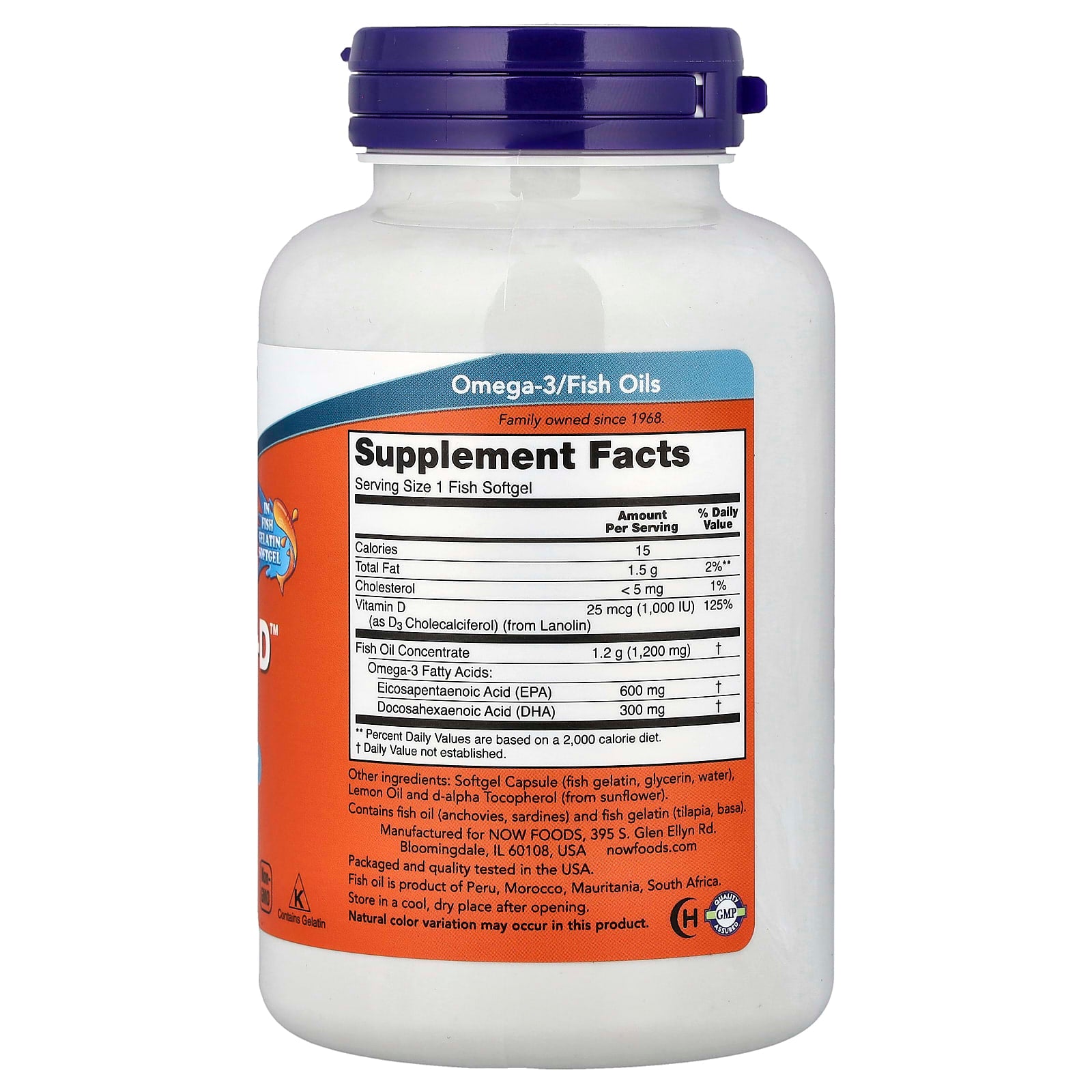 NOW Foods Ultra Oméga-3 – 500 mg EPA / 250 mg DHA – 90 Capsules à Enveloppe Molle