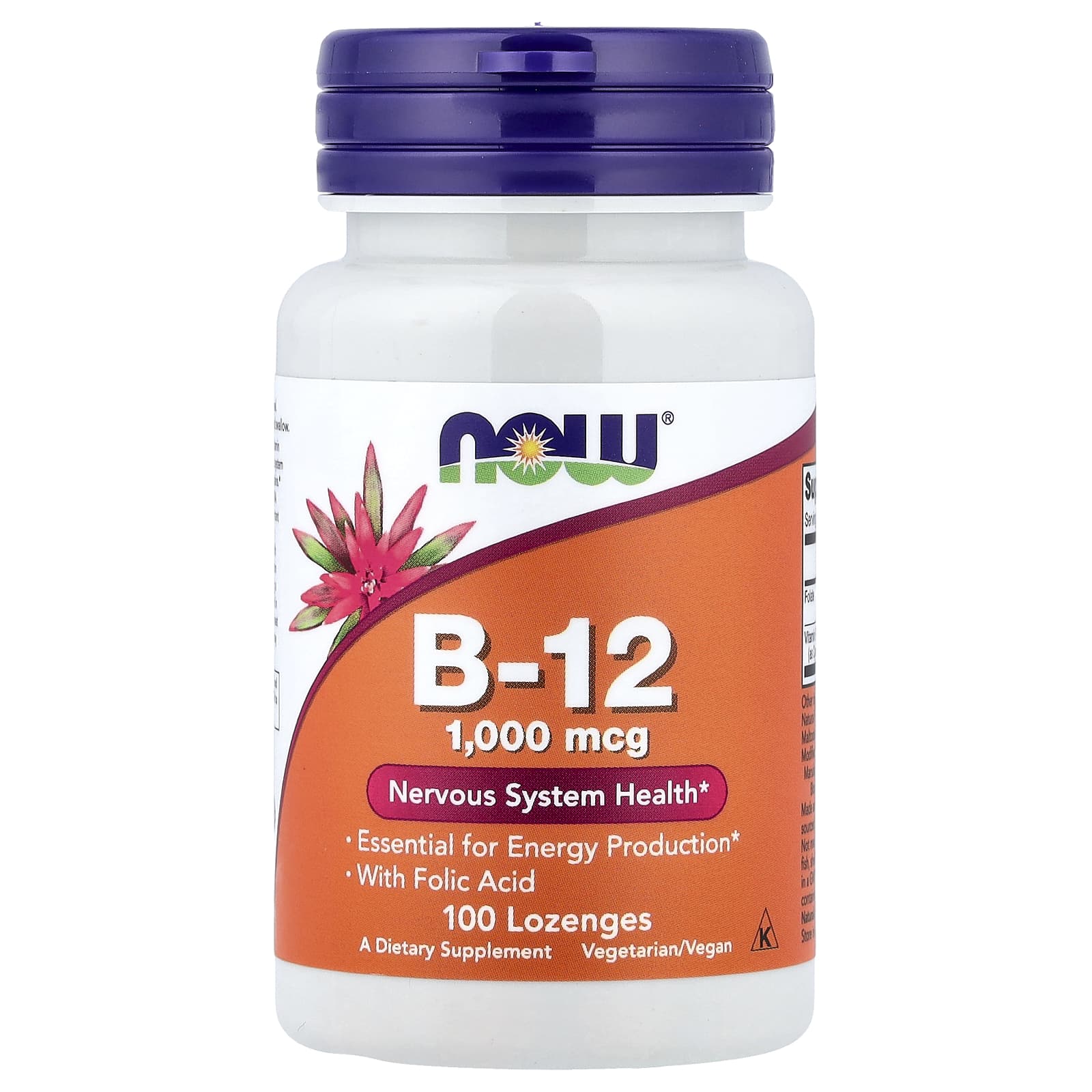 NOW Foods B-12 1000 µg – 100 Pastilles