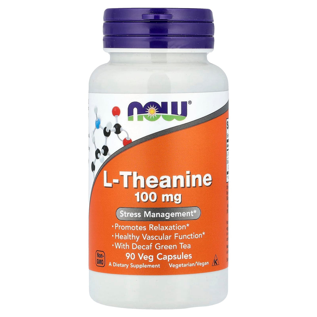NOW Foods L-Théanine 100 mg – 90 Capsules Végétales