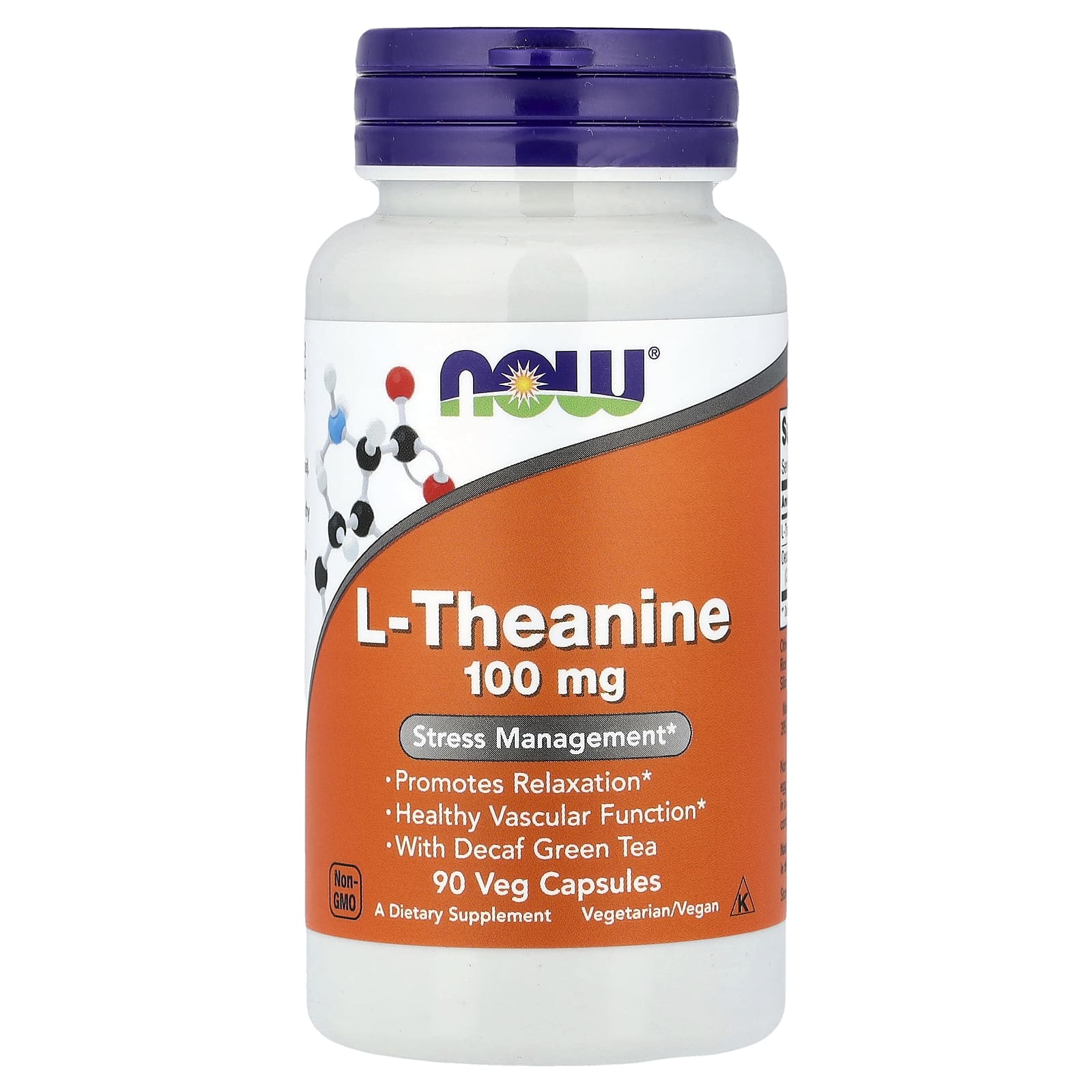 NOW Foods L-Théanine 100 mg – 90 Capsules Végétales