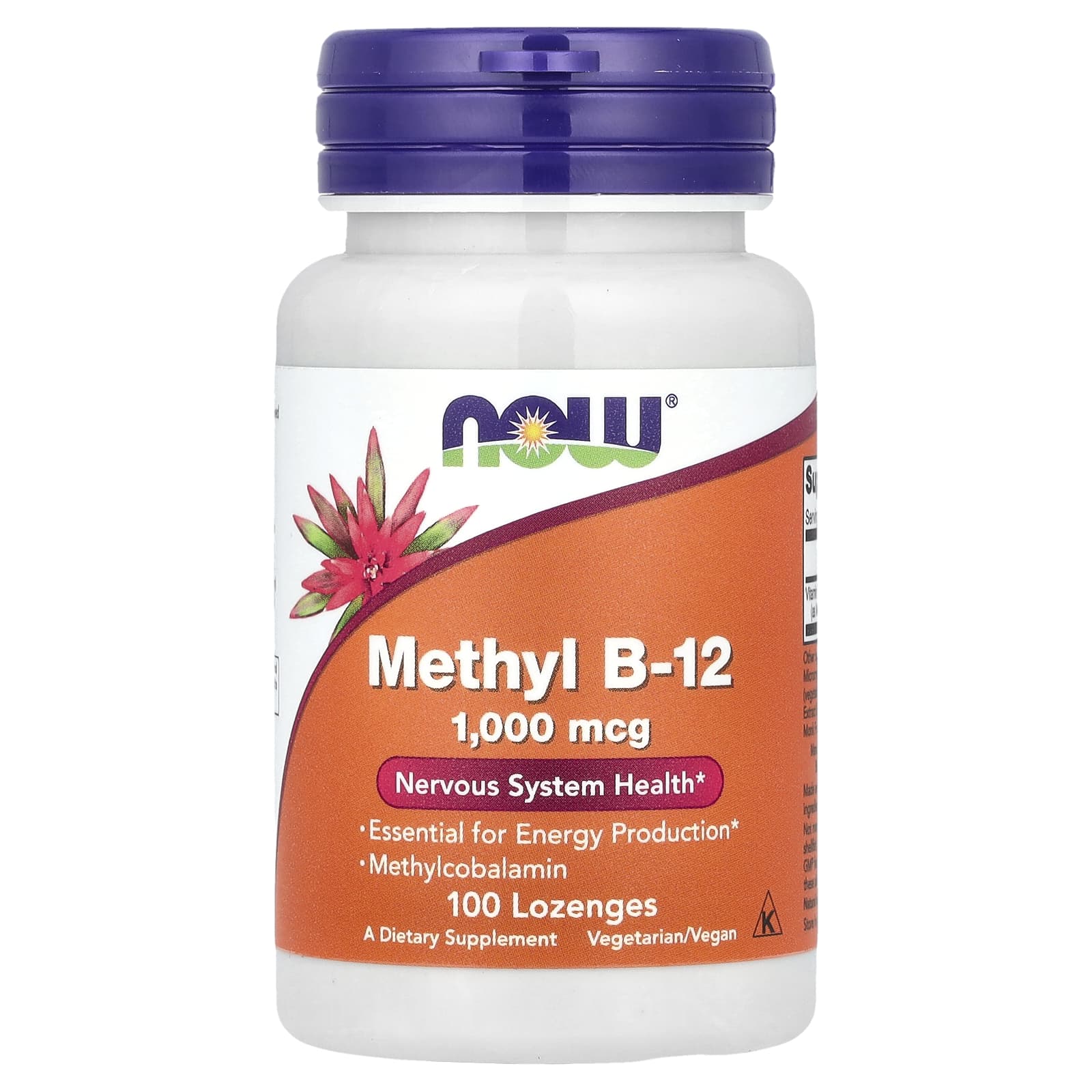 NOW Foods Methyl B-12 1000 µg – 100 Pastilles