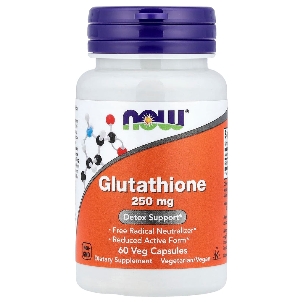 NOW Foods Glutathion 250 mg – 60 Capsules Végétariennes