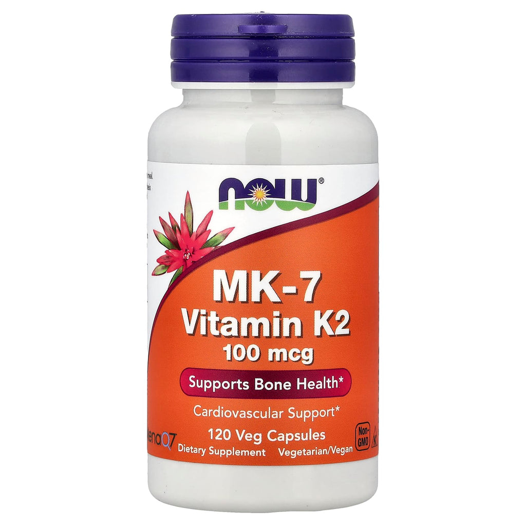 NOW Foods Vitamine K-2 MK-7 Extrapuissante 100 mcg – 120 Capsules Végétariennes
