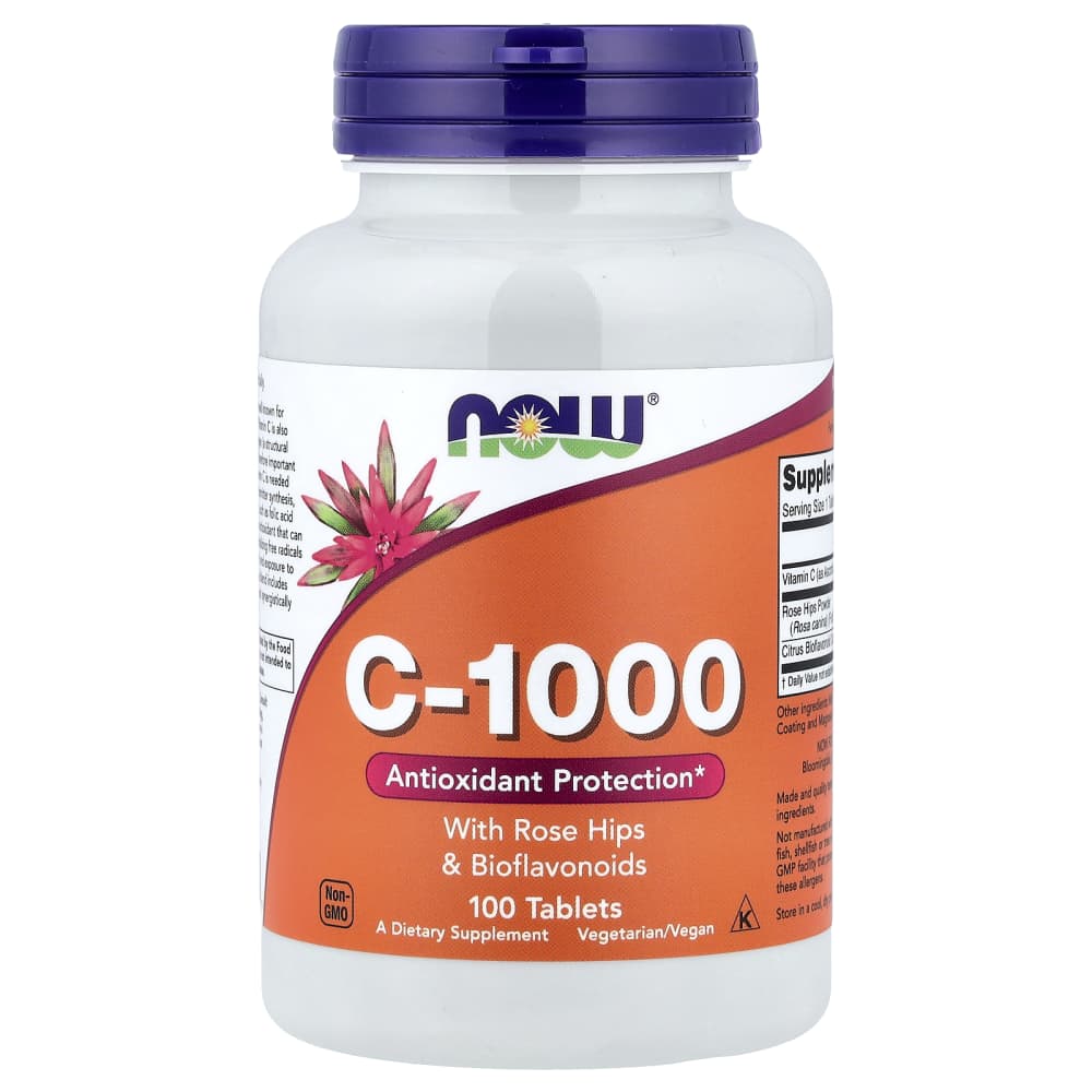 NOW Foods C-1000 avec Cynerhodon & Bioflavonoïdes (100 Comprimés) – photo produit