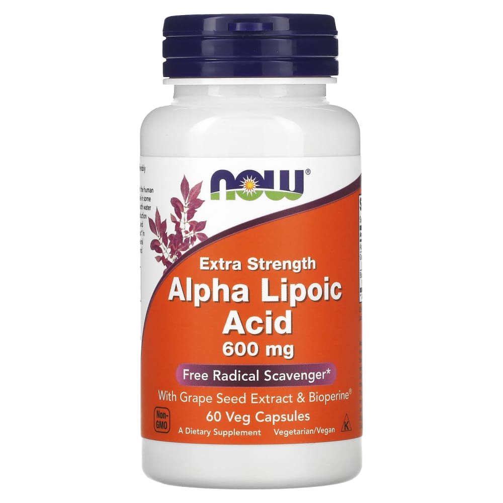 NOW Foods Extra Strength Alpha Lipoic Acid 600 mg (60 Gélules Végétales) – photo produit