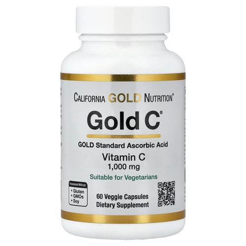 California Gold Nutrition Gold C – Vitamine C 1 000 mg – 60 capsules végétales – photo produit
