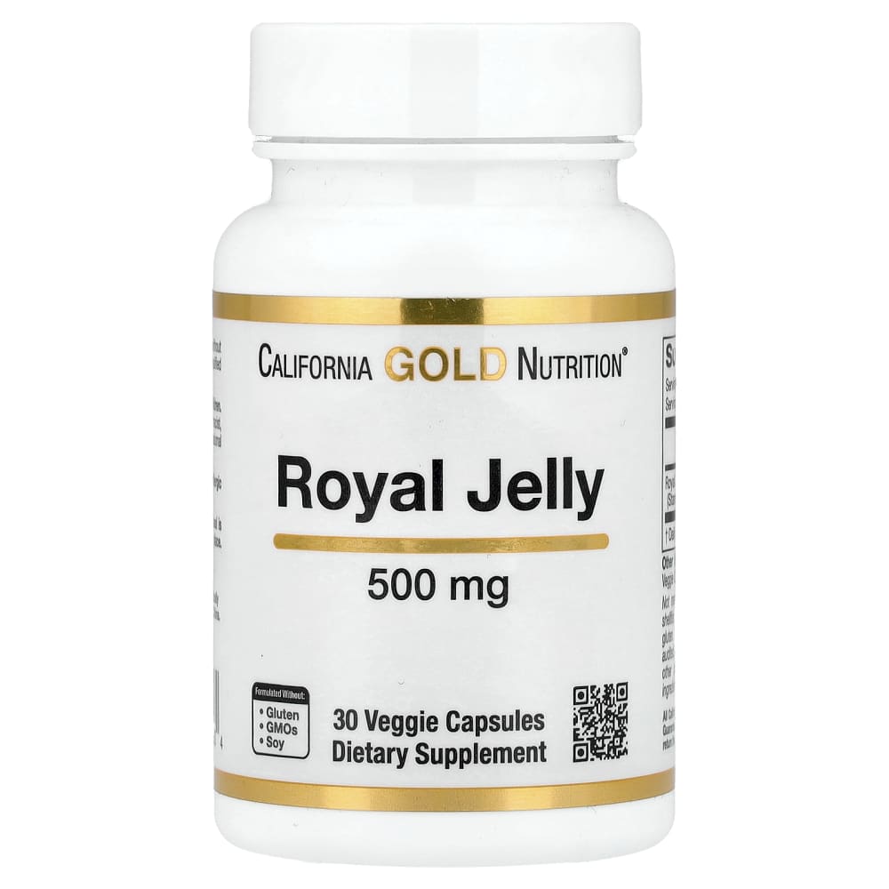 California Gold Nutrition Royal Jelly 500 mg – 30 gélules végétales (Veggie Capsules) – photo produit