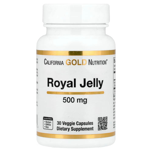 California Gold Nutrition Royal Jelly 500 mg – 30 gélules végétales (Veggie Capsules) – photo produit