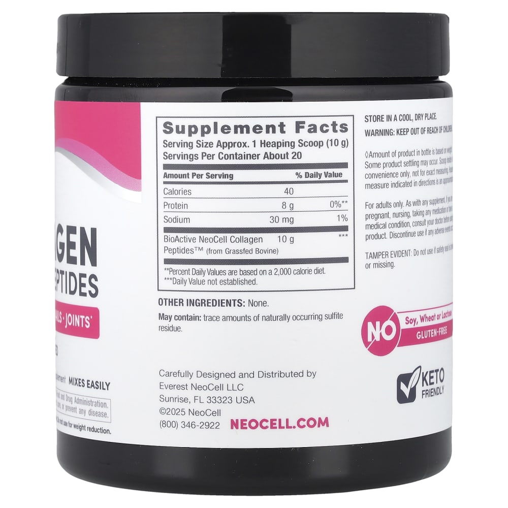 Neocell Grassfed Collagen Peptides – 10 000 mg – 200 g – vue supplémentaire