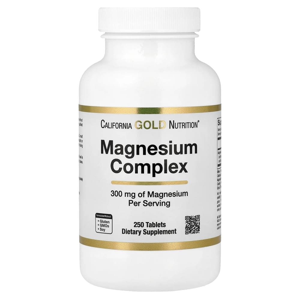 California Gold Nutrition Magnesium Complex 300 mg – 250 comprimés (Tablets) – photo produit
