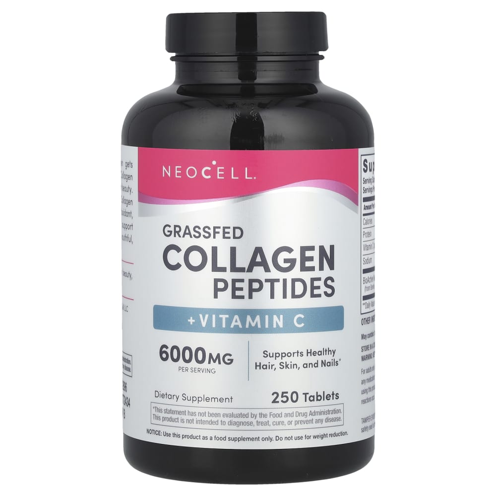 NeoCell Grassfed Collagen Peptides + Vitamin C 6000 mg – 250 comprimés (Tablets) – photo produit