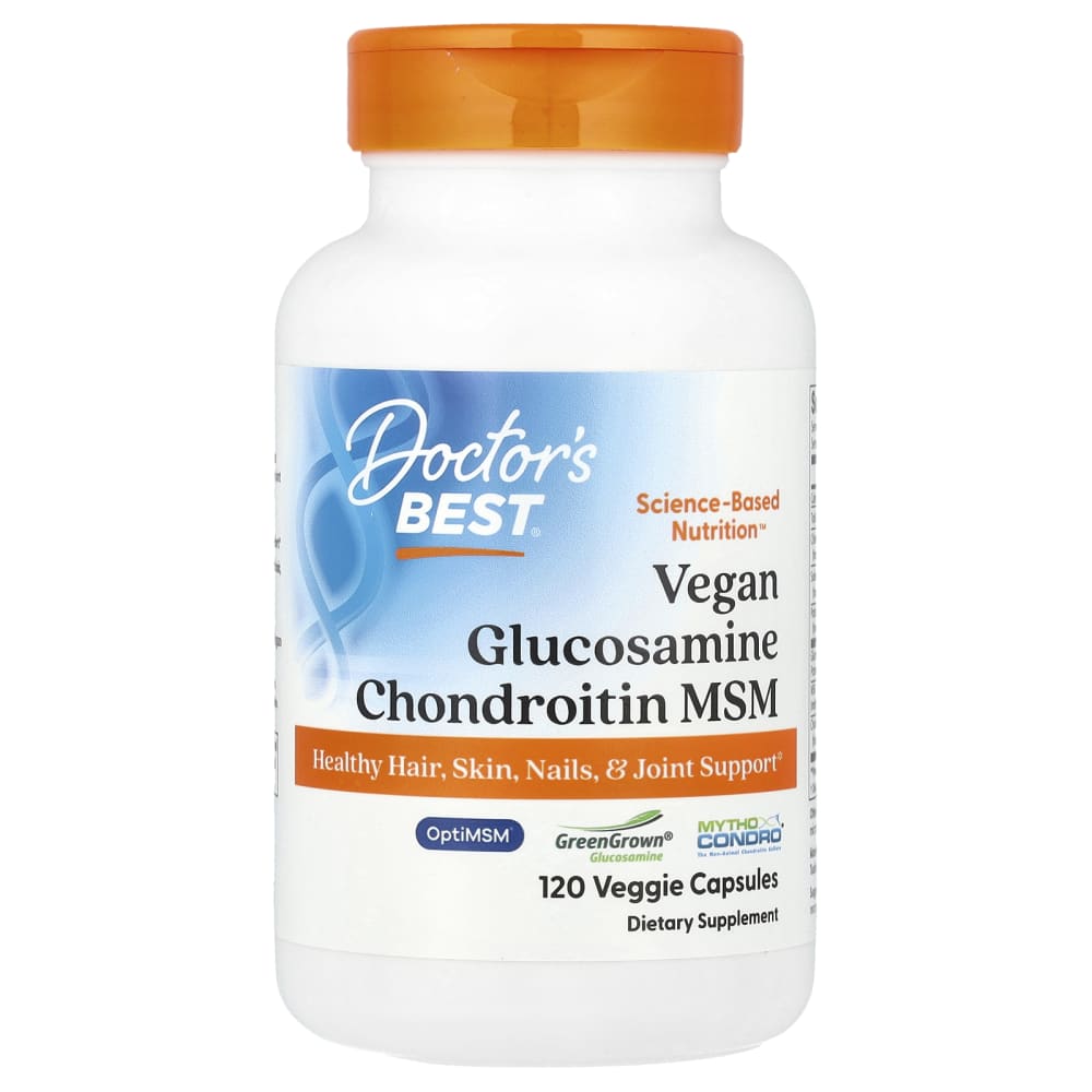 Doctor's Best Vegan Glucosamine Chondroitin MSM – 120 capsules végétales – photo produit