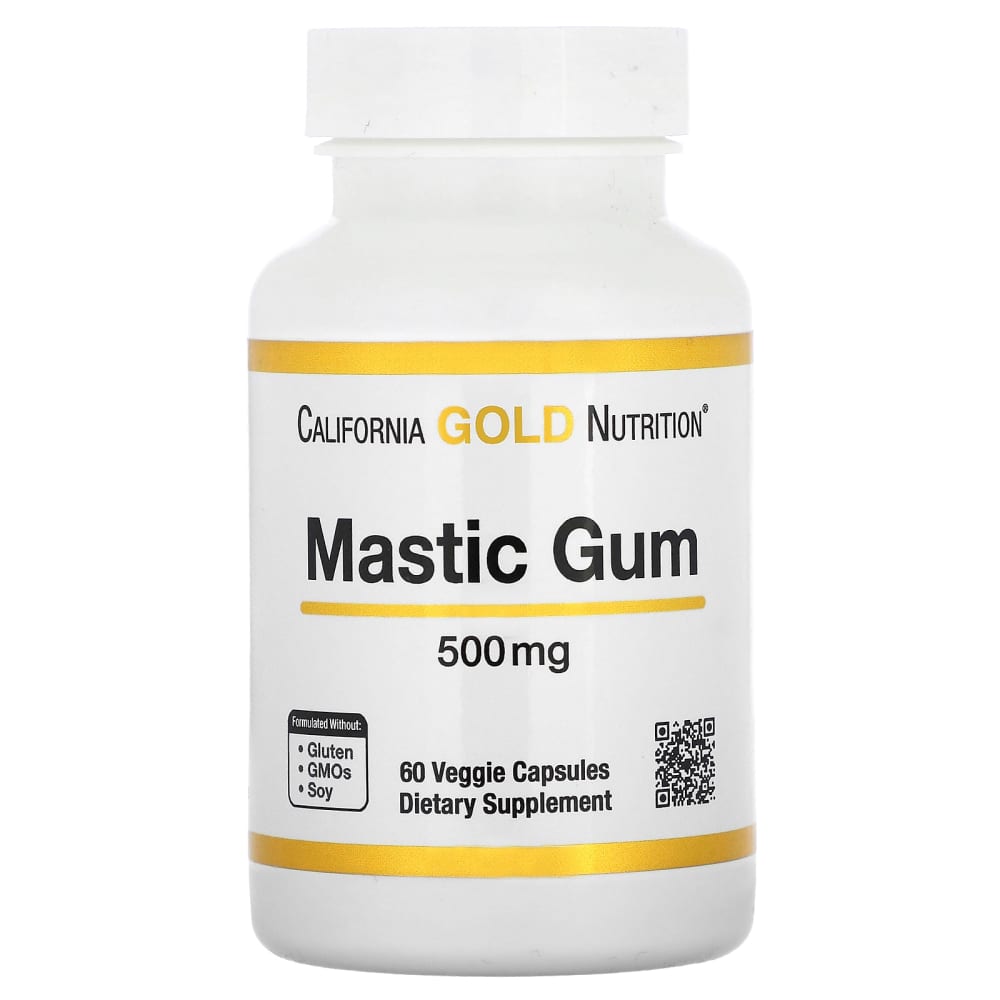 California Gold Nutrition Mastic Gum 500 mg – 60 gélules végétales (Veggie Capsules) – photo produit