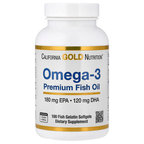 California Gold Nutrition Omega 3 Premium Fish Oil 100 Fish Gelatin Softgels – photo produit