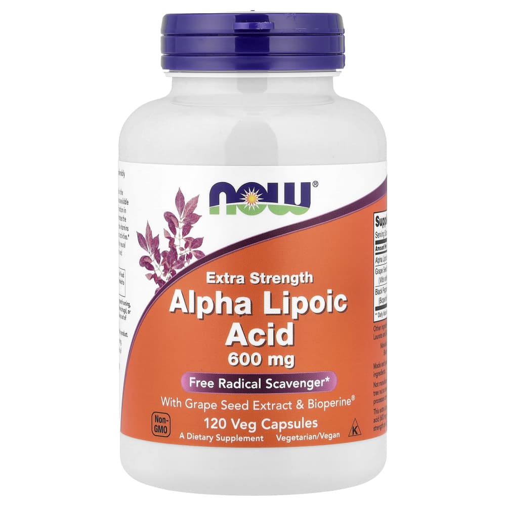 NOW Foods – Acide Alpha-Lipoïque 600 mg – photo produit