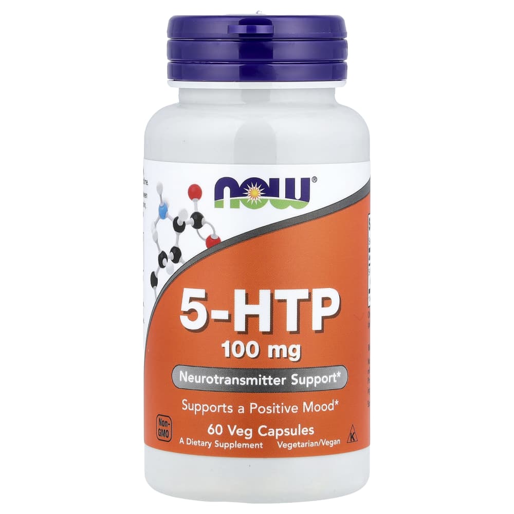 NOW Foods 5-HTP 100 mg – 60 gélules végétales – photo produit