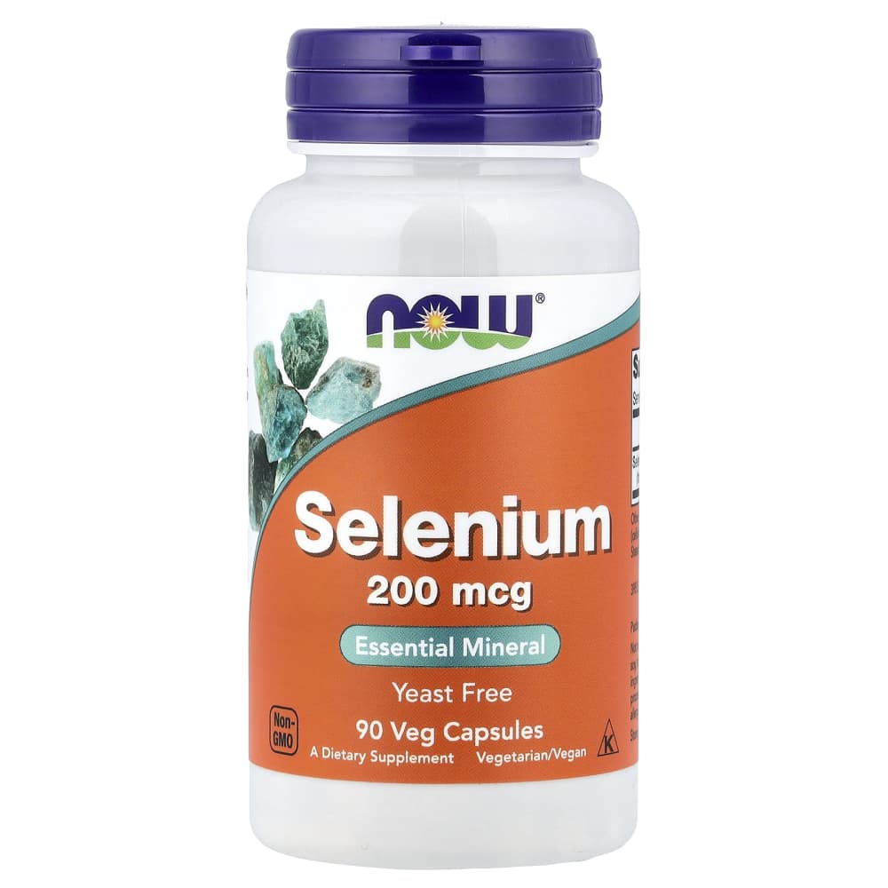 NOW Foods Selenium 200 mcg – 90 gélules végétales (Veg Capsules) – photo produit
