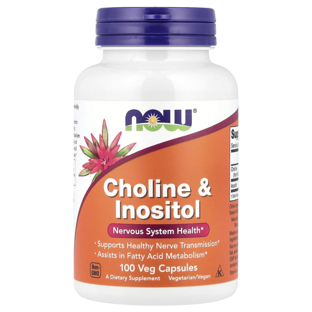 NOW Foods Choline & Inositol – 100 capsules végétales – photo produit