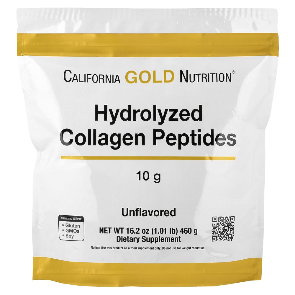 California Gold Nutrition Hydrolyzed Collagen Peptides Unflavored – 460 g (16.2 oz) – photo produit