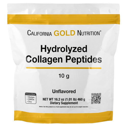 California Gold Nutrition Hydrolyzed Collagen Peptides Unflavored – 460 g (16.2 oz) – photo produit