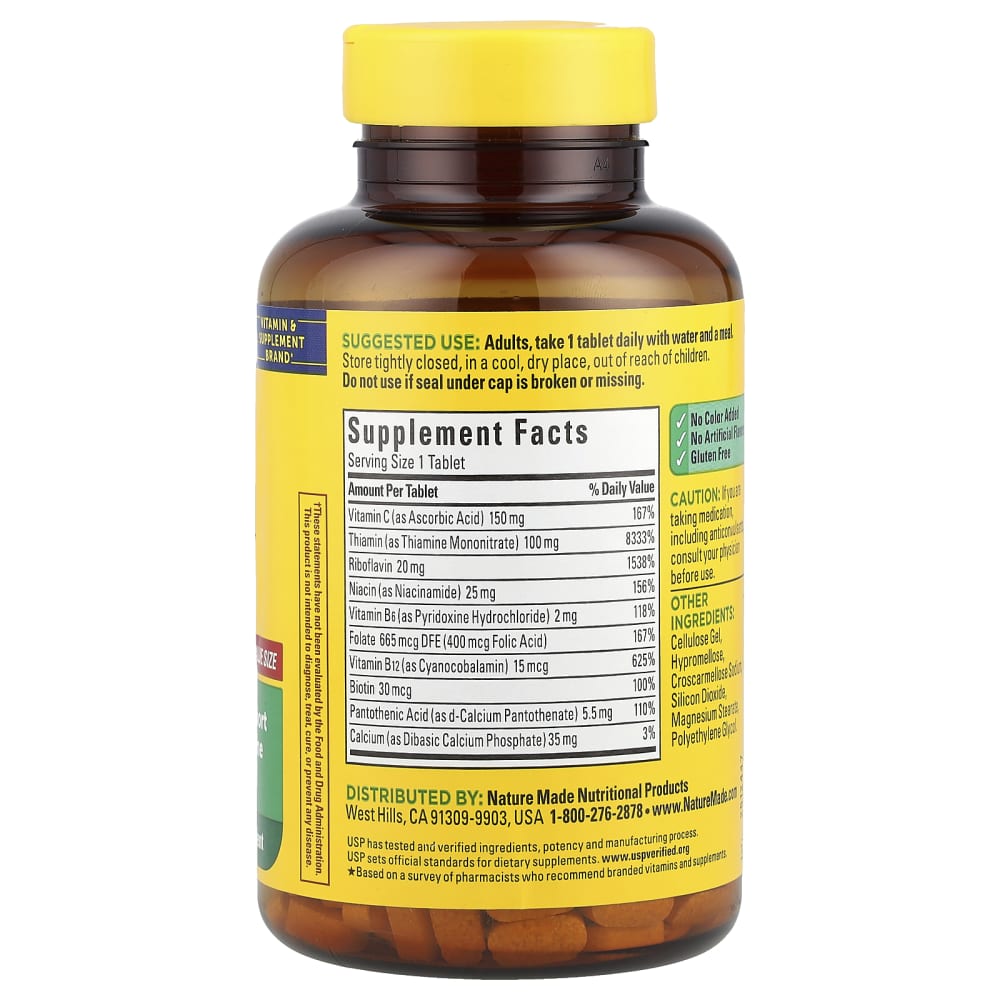 Nature Made Super B-Complex avec Vitamine C – 360 comprimés