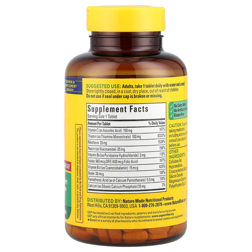 Nature Made Super B-Complex avec Vitamine C – 360 comprimés