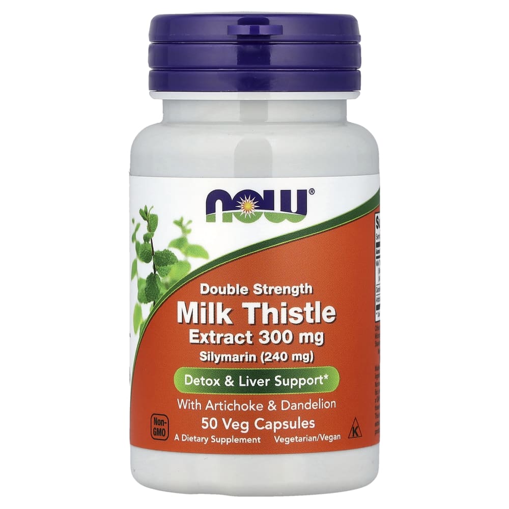 NOW Foods Double Strength Milk Thistle Extract 300 mg (50 Gélules Végétales) – photo produit