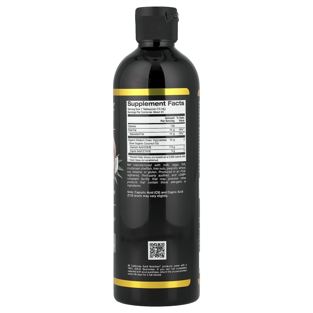 California Gold Nutrition Sport Organic MCT Oil – 355 mL (12 fl oz) – vue supplémentaire