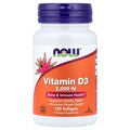 NOW Foods Vitamin D3 2,000 UI (120 Softgels) – photo produit