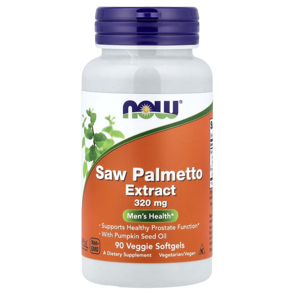 NOW Foods Saw Palmetto Extract 320 mg – 90 capsules molles végétales (Veggie Softgels) – photo produit