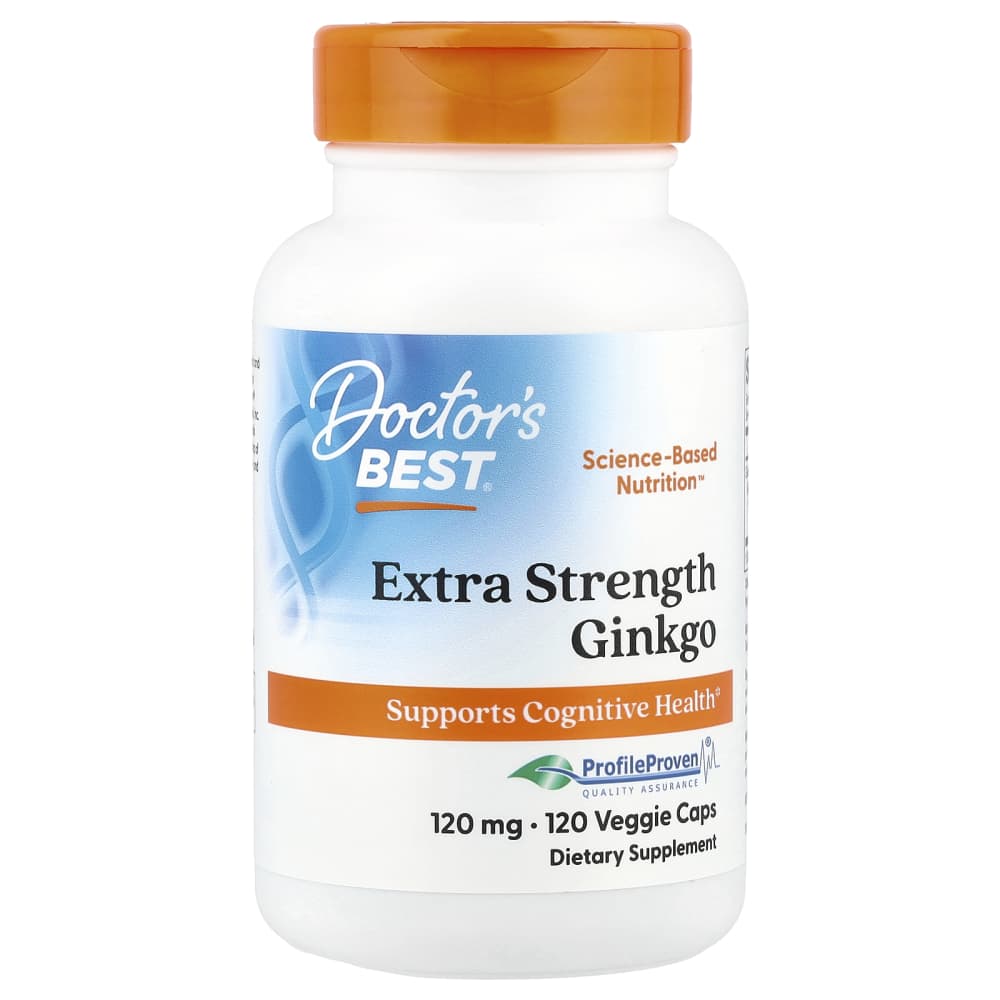 Doctor's Best Extra Strength Ginkgo 120 mg – 120 capsules végétales – photo produit