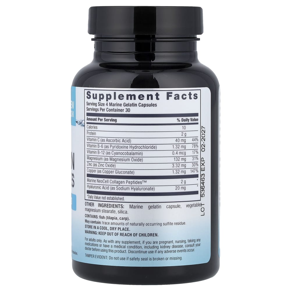 Neocell Marine Collagen Peptides + Acide Hyaluronique – 120 capsules – vue supplémentaire