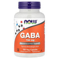 NOW Foods GABA 750 mg – 100 capsules végétales – photo produit