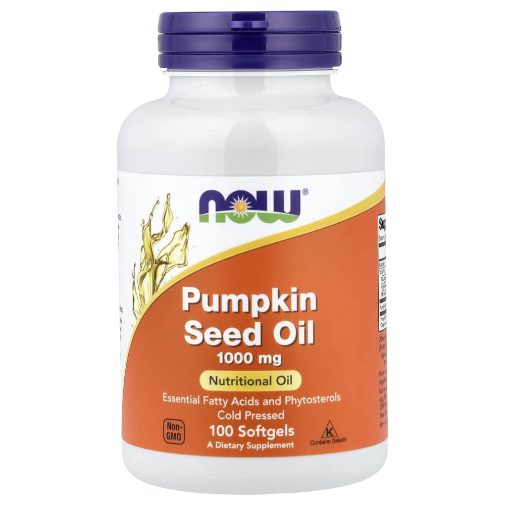 NOW Foods Pumpkin Seed Oil 1000 mg – 100 softgels – photo produit