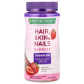 Nature's Bounty Optimal Solutions Advanced Hair, Skin & Nails Gummies – 80 gommes (Strawberry Flavored Gummies) – photo produit