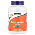 NOW Foods Betaine HCl 648 mg – 120 gélules végétales (Veg Capsules) – photo produit