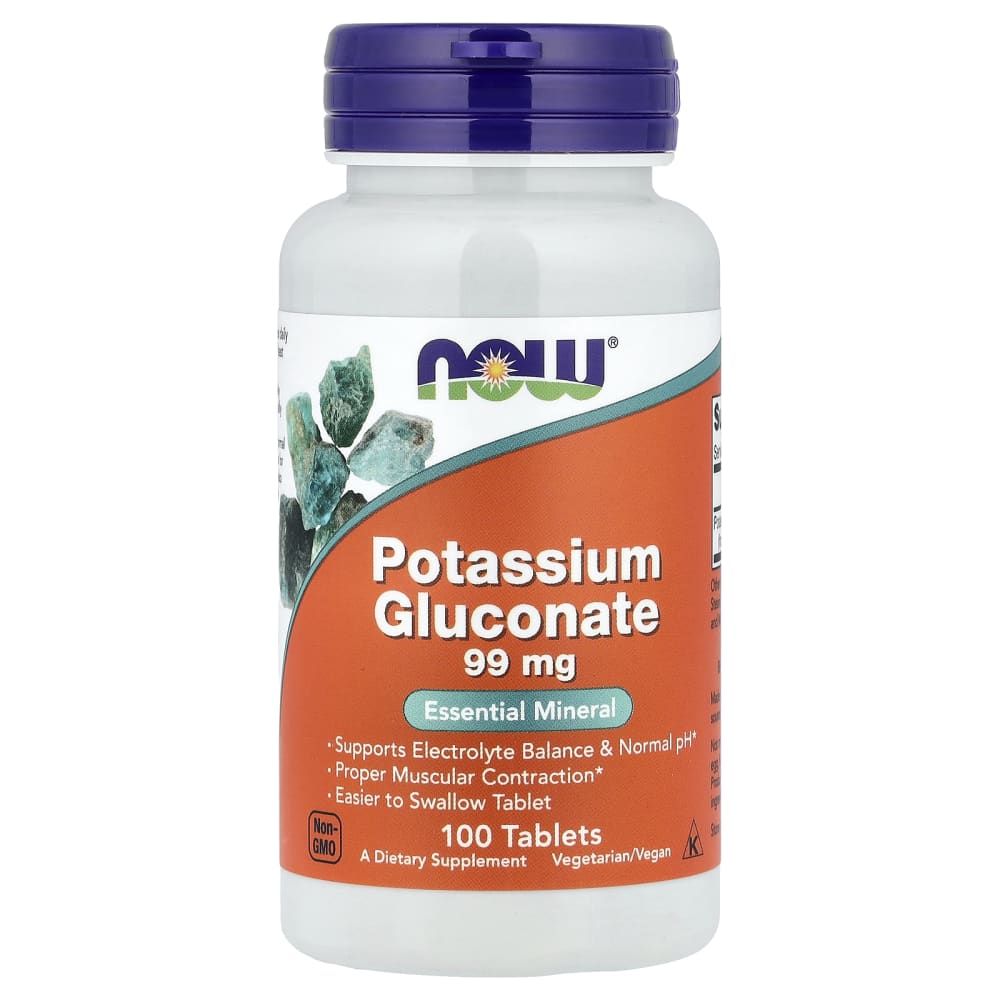 NOW Foods Gluconate de Potassium 99 mg – 100 comprimés – photo produit
