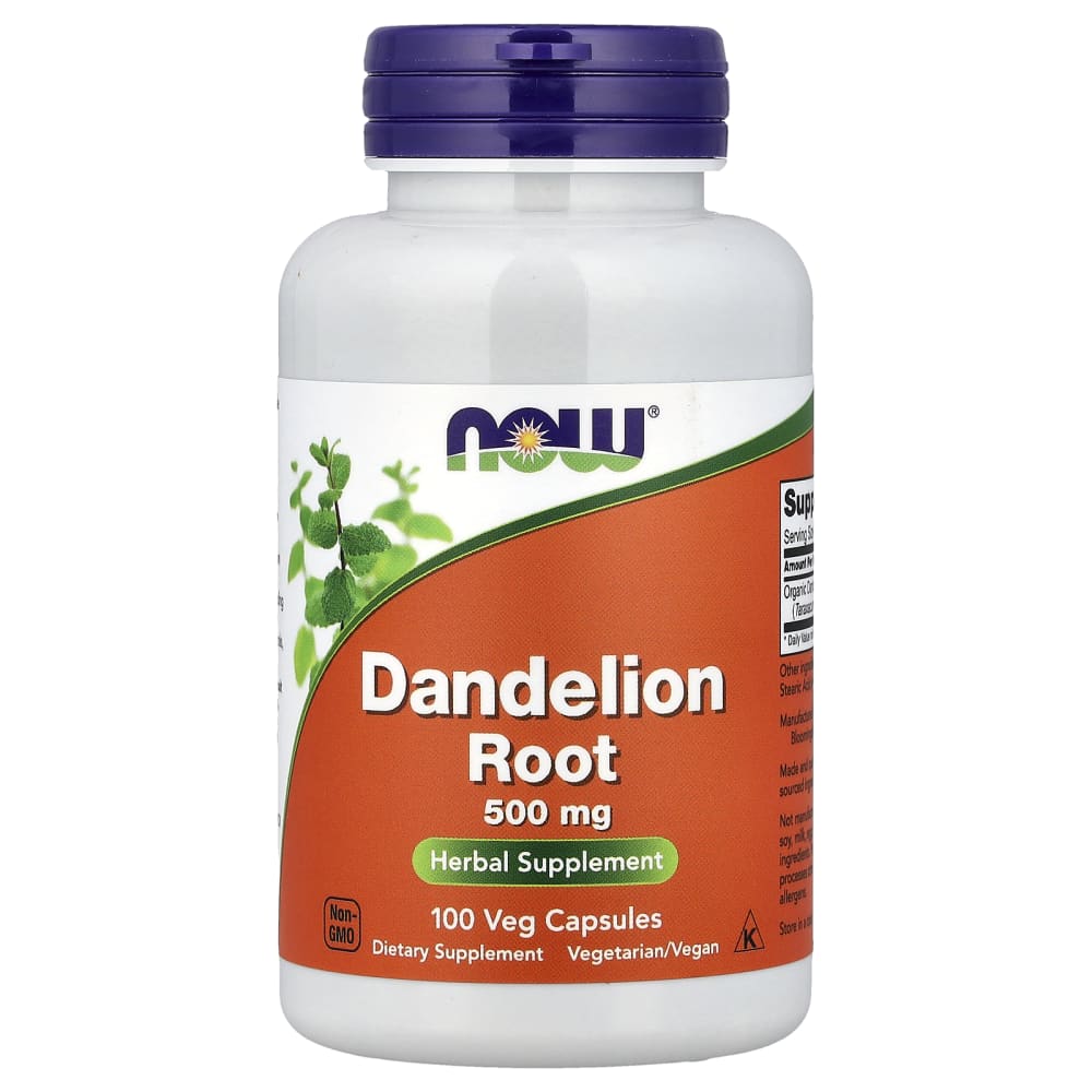 NOW Foods Dandelion Root 500 mg – 100 capsules végétales – photo produit