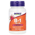 NOW Foods Vitamin B-1 100 mg – 100 comprimés (Tablets) – photo produit