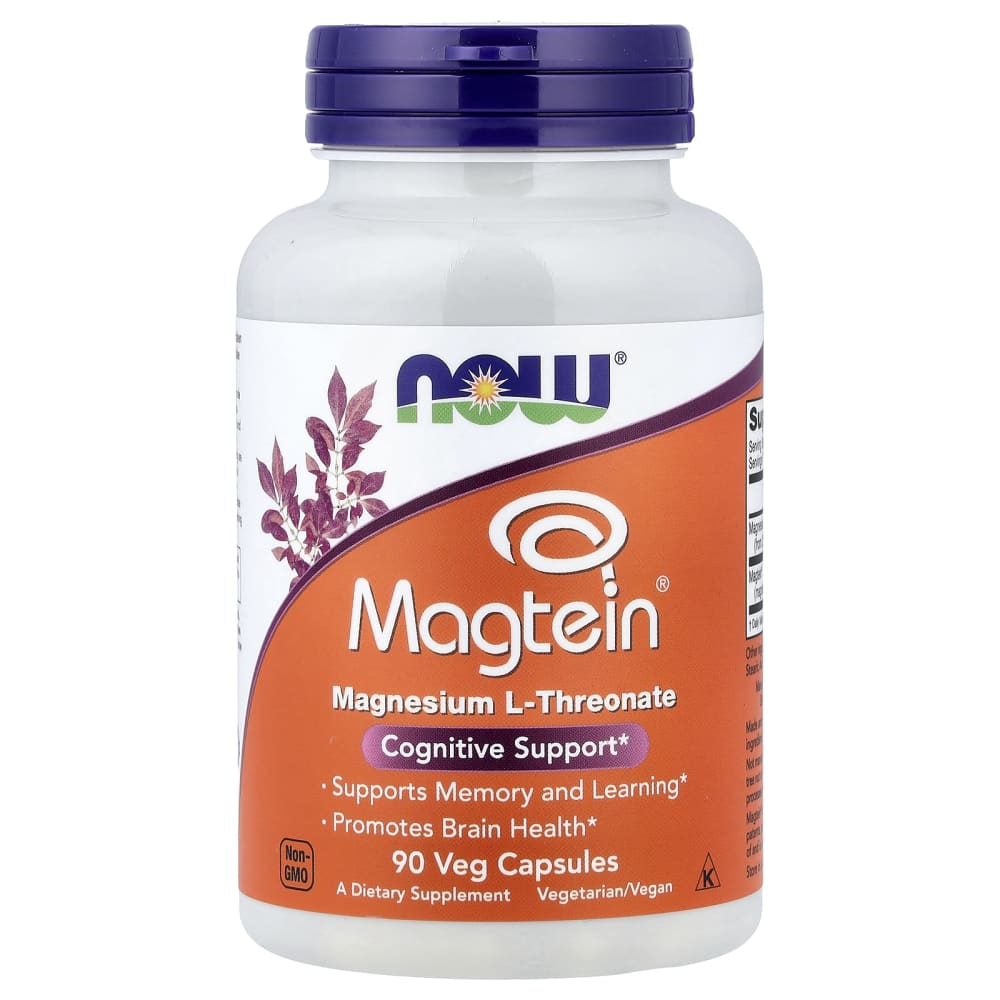 NOW Foods Magtein 90 capsules végétales – photo produit