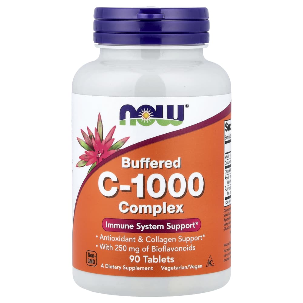 NOW Foods Buffered C-1000 Complex (90 Comprimés) – photo produit