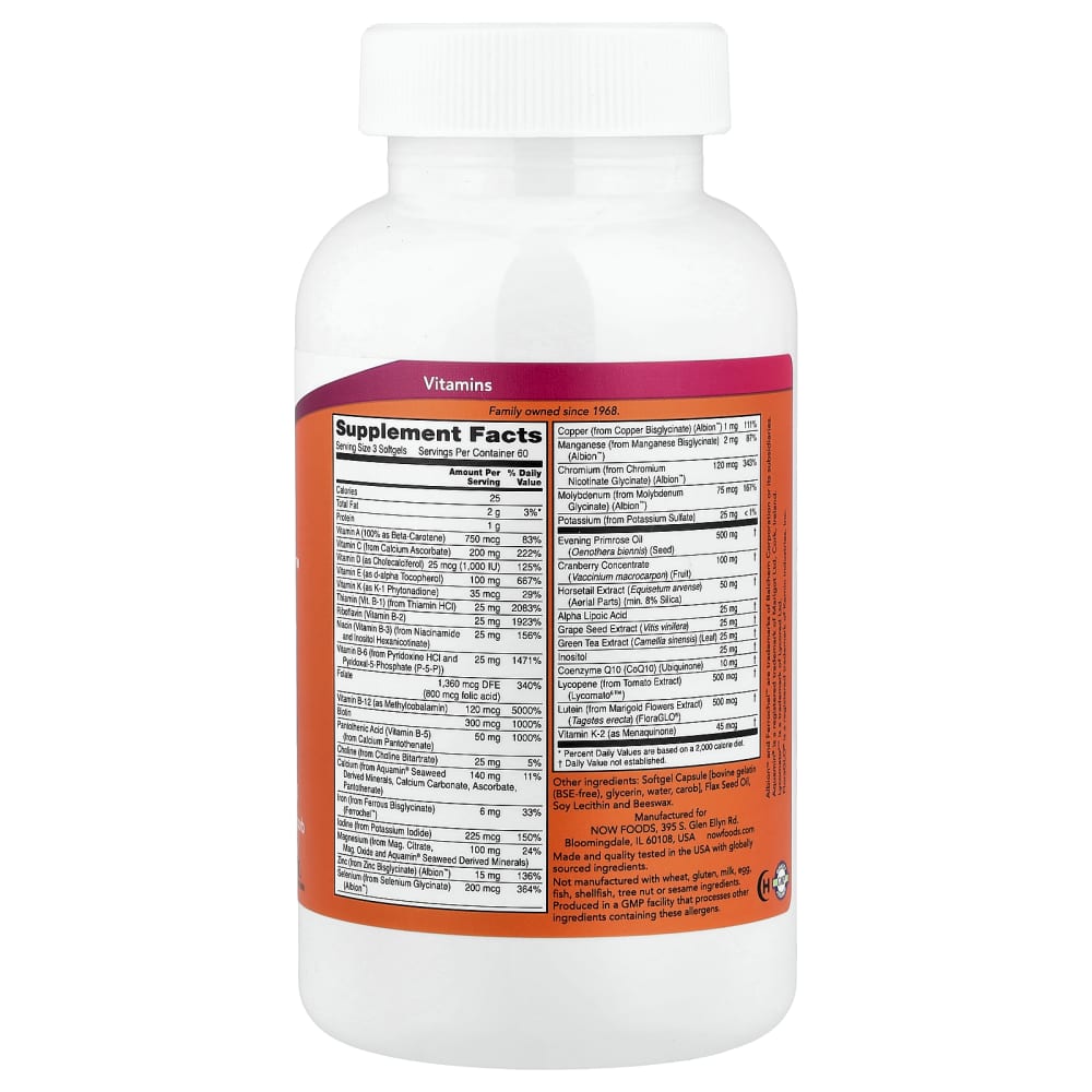 NOW Foods EVE™ Women's Multiple Vitamin – 180 Softgels – vue supplémentaire