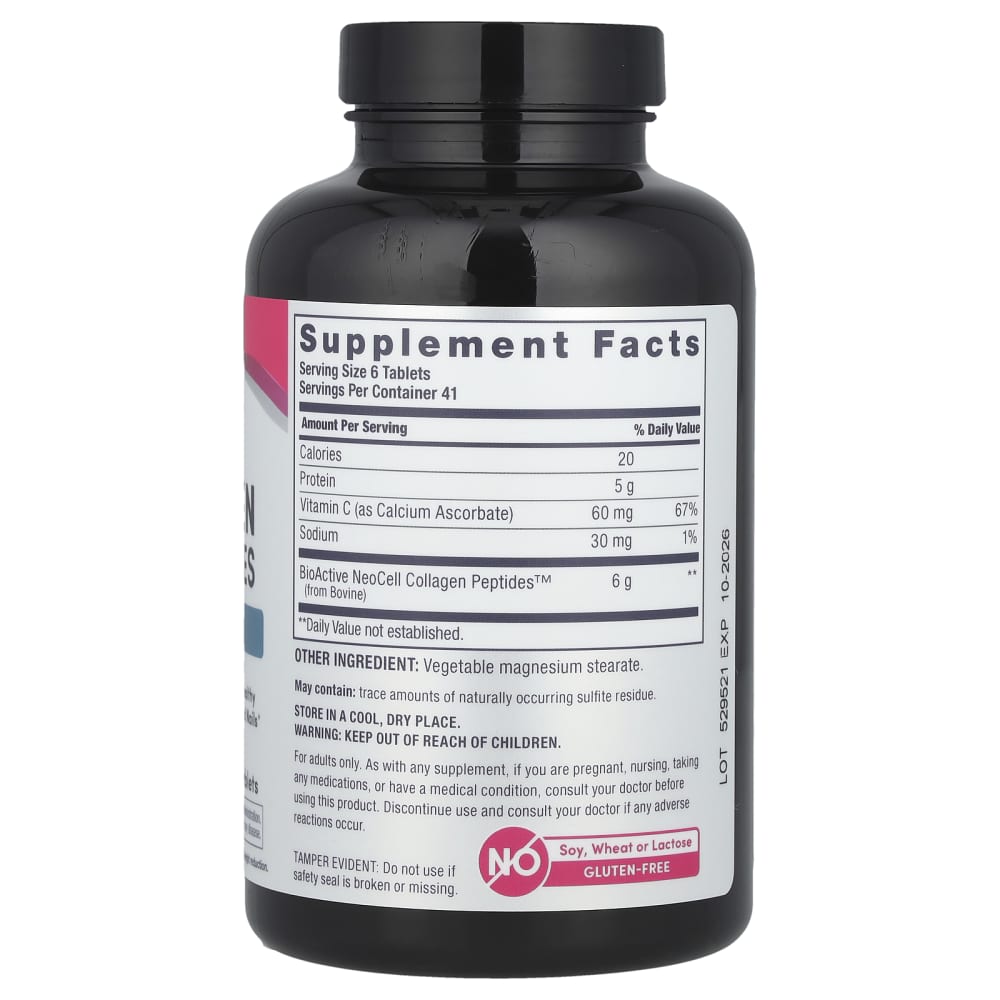 NeoCell Grassfed Collagen Peptides + Vitamin C 6000 mg – 250 comprimés (Tablets) – vue supplémentaire