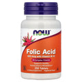 NOW Foods Folic Acid 800 mcg avec Vitamine B-12 (250 Comprimés) – photo produit