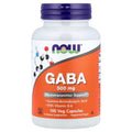 NOW Foods GABA 500 mg + Vitamin B-6 – 100 Veg Capsules – photo produit