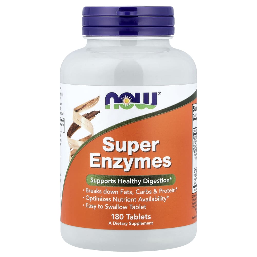 NOW Foods Super Enzymes (180 Comprimés) – photo produit