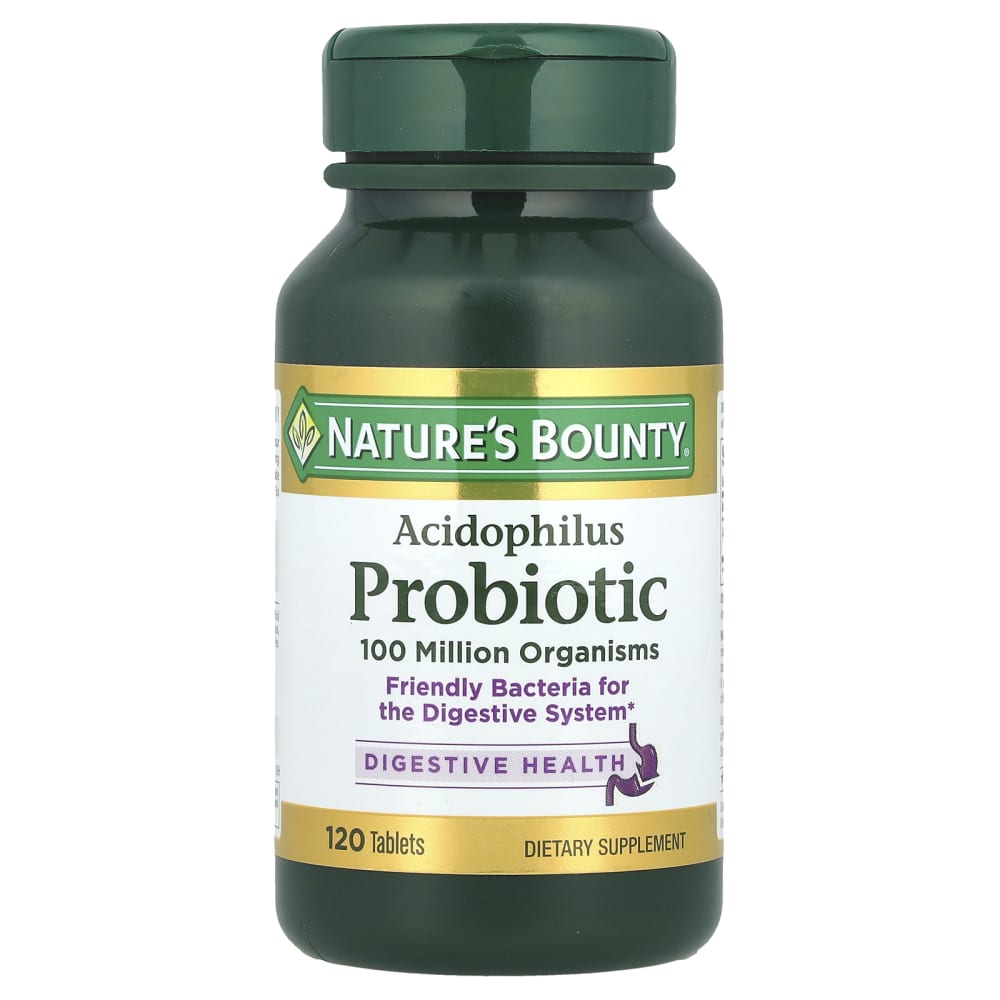 Nature's Bounty Acidophilus Probiotic – 120 comprimés (Tablets) – photo produit