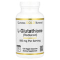 California Gold Nutrition L-Glutathione (Reduced) 500 mg – 120 gélules végétales (Veggie Capsules) – photo produit
